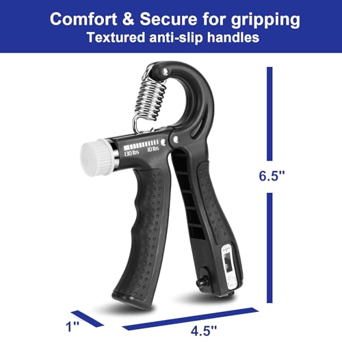 Hand Grip Strengthener [2 Pack] | Adjustable Resistance 10-130lb | Forearm Hand Exerciser for Athletes, Musicians, Rock Climbing & Rehabilitation | Premium Grip Strength Trainer