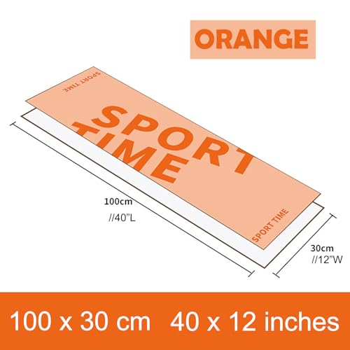 Quick Dry Cooling Towel - Fast Drying Ultra Soft Workout Sweat Towels - Cool Towel Essential for Yoga, Gym, Sports,Running and Beach (Orange)