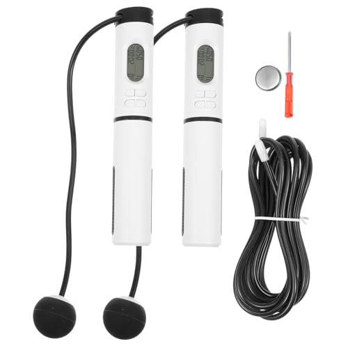 Toyvian Smart Cordless Weighted Weighted Jump Rope with Digital Counter Indoor Workout Skipping Rope with Handle and Steel Wire Cable Fitness Exercise for Men and Women