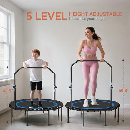 Soozier 45/48" Rebounder Trampoline for Adults 440lbs Mini Trampoline - color: Blue, size: 45"