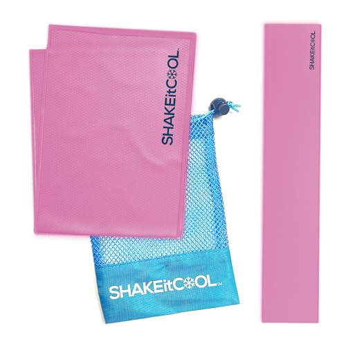 Original Cooling Towel – Be Cool in Style - Heat Relief, Soft, Lightweight, Sun Protection, Easy Clean - Perfect for Biking, Running, Yoga, Gym, Gardening - Pink - color: Pink