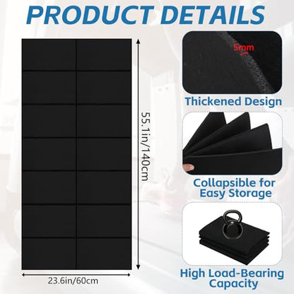 Walking Pad Mat 55"x23.6" Foldable Treadmill Mat for Carpet and Hardwood Floors Protection Shock Absorbing Treadmill Pad for Under Bikes Elliptical Machines and Exercise Equipment