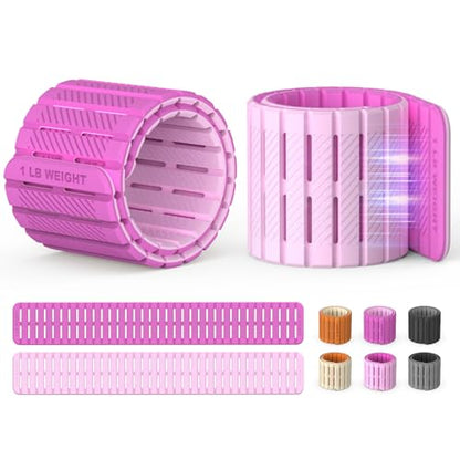SE7EN Magnetic Ankle Weights for Women & Men | Set of 2 Weights (1 lb Each) | Adjustable Size Silicone Wirst & Leg Weights for Pilates, Yoga, Pool, Gym
