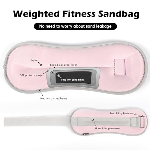 leikefitness Wrist/Ankle Weights Set of 2 (1 lb/2 lb/3 lb/5 lb Each) for Women,Men and Kids, Modularized Leg Weight Straps for Yoga, Walking, Jogging, Aerobics, Gym