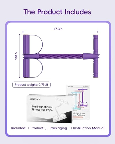 Pedal Resistance Band with Handle,6-Tubes Elastic Pull Rope Fitness Foot Pedal Resistance Bands for Women Girls Bestie Yoga Pilates Exercise Legs Calves Waist Arms Abdomen