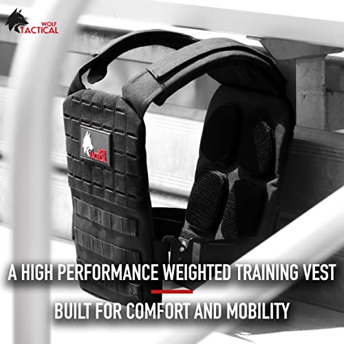 WOLF TACTICAL Quick-Release Weighted Vest for Men Workout Vest, Strength Training Weight Vests Weighted Vest Men - color: Black