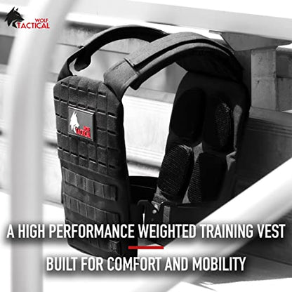 WOLF TACTICAL Quick-Release Weighted Vest for Men Workout Vest, Strength Training Weight Vests Weighted Vest Men - color: Black