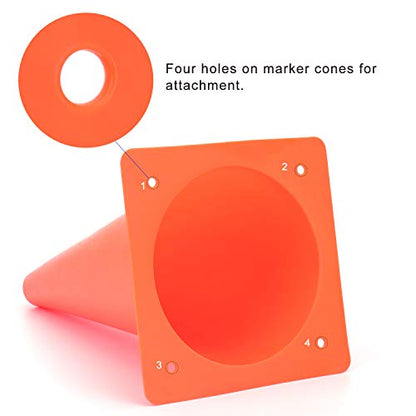 12 Inch Traffic Training Cones, Plastic Safety Parking Cones, 6 Colors - color: Orange, Set of 12