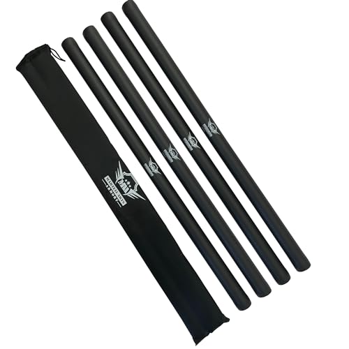 Foam Padded Escrima Sticks for Safe Practice Training with Carry Bag Case - 4 Pack