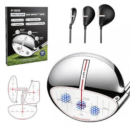 Golf Impact Tape, Golf Training Aid for Instant Impact Feedback - style: 150PC-Alignment Guide Right-Handed Stickers