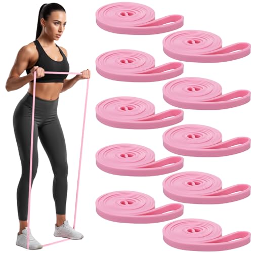 Sotiff 10 Pcs Resistance Bands Pull up Bands Pull up Assistance Band Exercise Workout Ring for Working Out Muscle Training Physical Muscle Training Men and Women - color: Pink, size: 15-35 Lbs