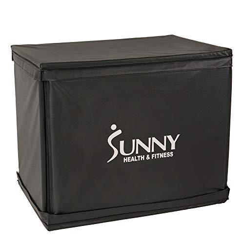 Sunny Health & Fitness Foam Plyo Box with Adjustable Heights and High Weight Capacity - style: 30" Max - Wood