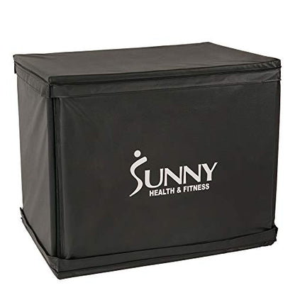 Sunny Health & Fitness Foam Plyo Box with Adjustable Heights and High Weight Capacity - style: 30" Max - Wood