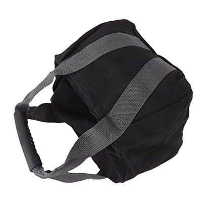 Workout Sandbag, Ergonomic Handle Tear Resistant Canvas Adjustable Weight Workout Sandbag, for Fitness Home Training Black 0-25lbs