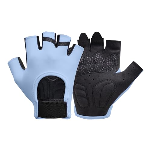 Workout Gloves for Women Lightweight Sweat-Wicking Breathable Gym Gloves with Silicone Grip, Padded Palm for Light Training Dumbbells, Cycling, Yoga, Pilates, Everyday Fitness