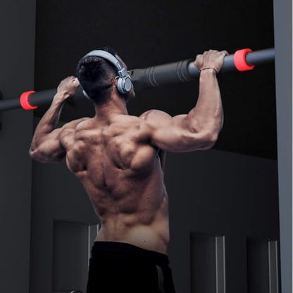 Adjustable Doorway Pull-Up Bar with Locking Mechanism, Portable Chin-Up Bar for Home Gym, No Drilling Required