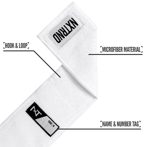 Nxtrnd Streamer Football Towel, Thin Sports Towel, Dries Hands & Football Accessories (White) - color: White