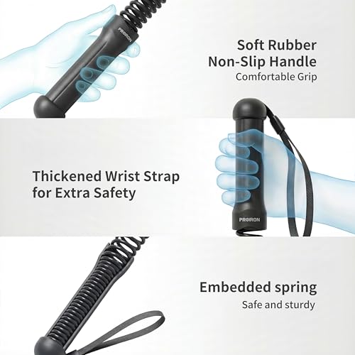PROIRON Cordless Battle Rope Weighted Ropeless Battle Ropes for Home Gym Workout Exercise Rope for HIT Training Rope for Men & Women Black