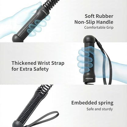 PROIRON Cordless Battle Rope Weighted Ropeless Battle Ropes for Home Gym Workout Exercise Rope for HIT Training Rope for Men & Women Black