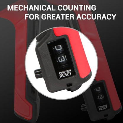 Hand Grip Strengthener - Adjustable Resistance 11-220Lbs Forearm Strength Trainer with Counting, Silicone Grip Ring & Hand Exercise for Quickly Increasing Wrist Forearm and Finger Strength Combo Set - color: Red Combo Set