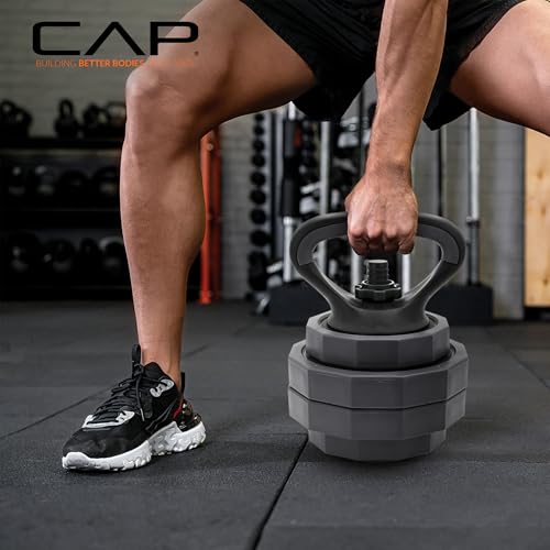 CAP Barbell Multi-Use Adjustable Weight Set - Versatile Dumbbell, Barbell & Kettlebell for Full-Body Workouts | 45lb and 66lb options - size: 45 lb Set