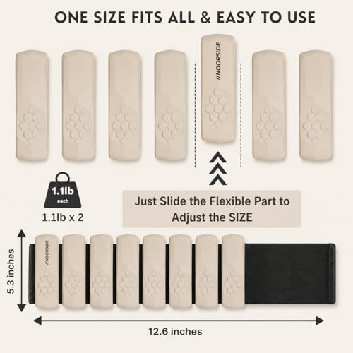 Adjustable Wrist & Ankle Weights for Women & Men – Wearable Weights Set for Walking, Pilates, Yoga, Barre, Running & Home Workouts – Comfortable Silicone Fitness Bands for Strength & Toning
