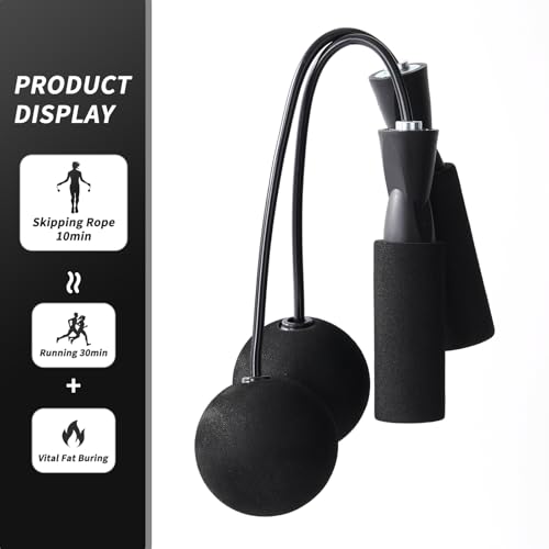 Cordless Jump Rope with Weight Ball, Fitness Training Jump Rope, Indoor Home Exercise, Suitable for Men Women.