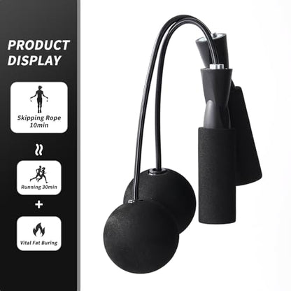 Cordless Jump Rope with Weight Ball, Fitness Training Jump Rope, Indoor Home Exercise, Suitable for Men Women.