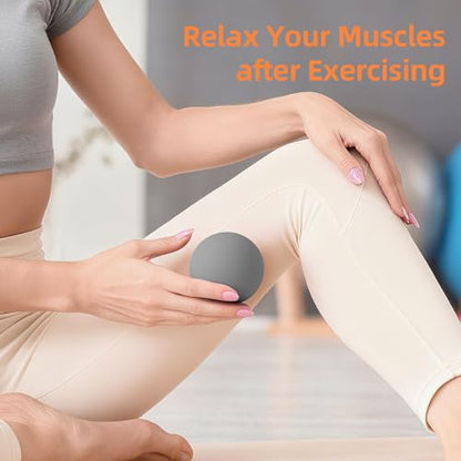 Massage Lacrosse Balls for Myofascial Release, Trigger Point Therapy and Yoga Therapy, Foot Massage Ball to Relieve Plantar Fasciitis Gray - color: Gray