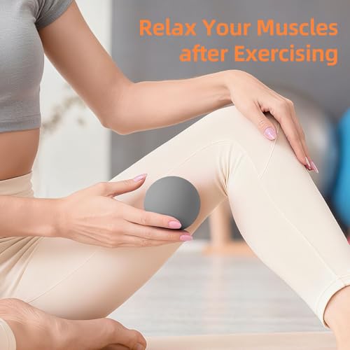 Massage Lacrosse Balls for Myofascial Release, Trigger Point Therapy - color: Gray