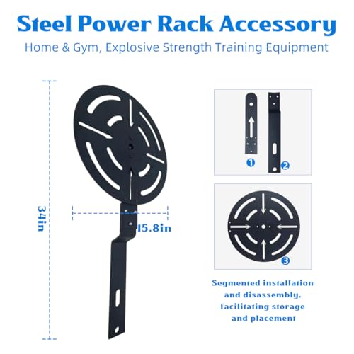 Wall Ball Target – Adjustable Rack Mountable Medicine Ball Target for Power Rack Attachments， Detachable Heavy-Duty Steel Power Rack Accessory for Home & Gym, Explosive Strength Training Equipment
