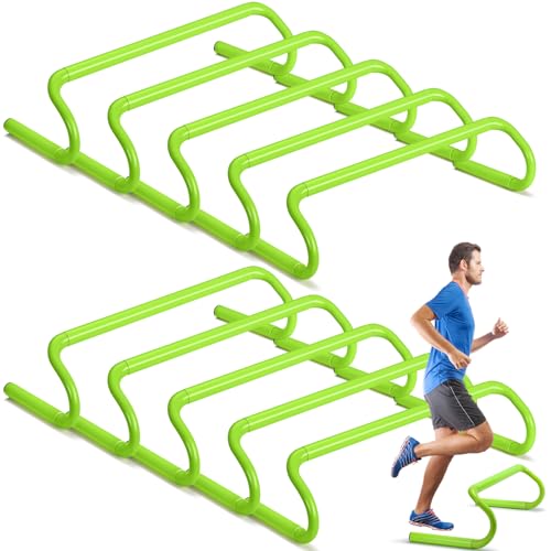 Wettarn 10 Pcs Speed Agility Training Hurdles Detachable Durable Hurdle Agility Plyometric and All Purpose Speed Training Equipment for Athletes Soccer Basketball - color: Green