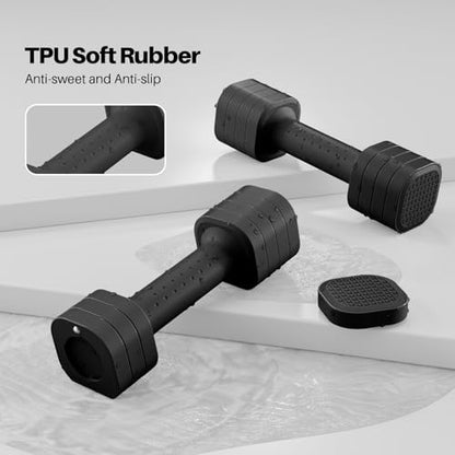 Zempox Adjustable Dumbbell Set, 4 in 1 Free Weight Dumbbell Set for Women, Hand Weight for Women at Home, Each 2lb 3lb 4lb 5lb with TPU Soft Rubber Handle for Home Gym Aquatic Fitness Equipment,Purple - color: Black