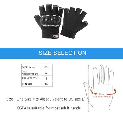 Motorcycle Gloves for Men Women, Breathable TPU Protection, for Motorcycle Cycling ATV Riding Tactical Training Fitness Workout Black(OSFA or L)