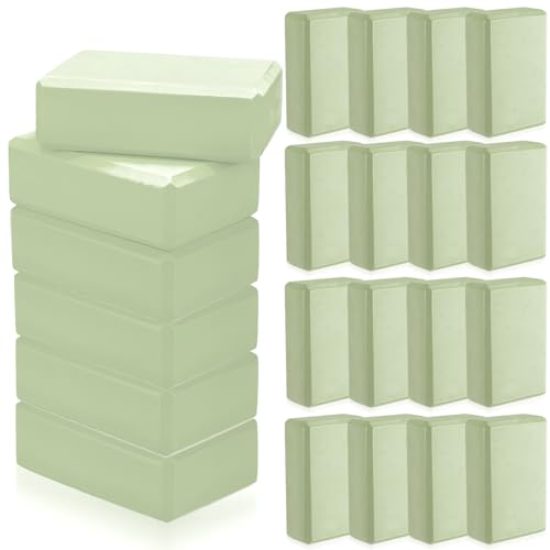 Outus 20 Pcs Yoga Blocks Bulk 9 x 6 x 3 Inch High Density Bricks to Improve Strength Flexibility Balance Soft Non Slip Gymnastic Blocks for Yoga Sports