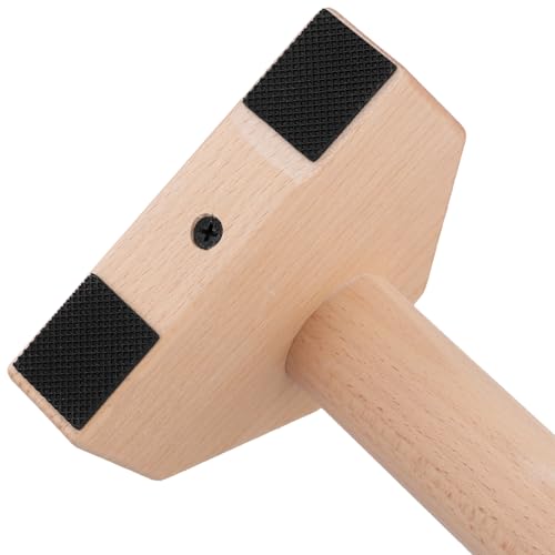 4 PCS Wood Push Up Stands, 2 Pairs Non Slip Base Wooden Parallettes, Push up Handles Exercise Equipment for Fitness, Calisthenics, 10 x 5 x 3.7 inch