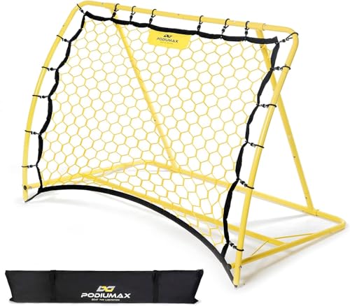 Soccer Rebounder Net, 2 Angle Soccer Bounce Back Net for Control, Passing Practice Training, 4x3ft Excellent Elasticity Rebound with Carry Bag, Portable for Teens & Adults