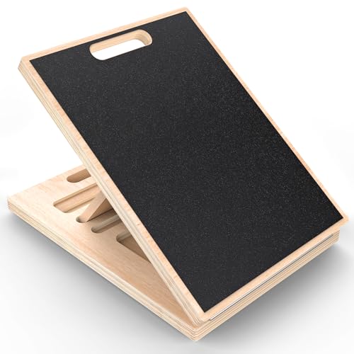 Adjustable Wooden Slant Board for Calf Stretching ,Portable Calf Strecther Incline Board for Knees Ankle Heel Feet Leg,Slanted Board for Physical Therapy