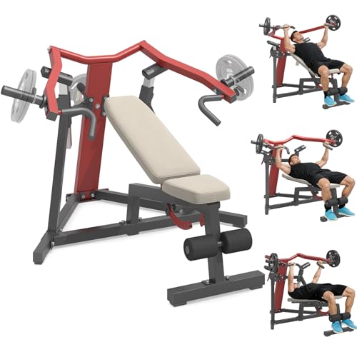 3-in-1 Adjustable Chest Press Machine, 1300LBS Bench Press Machine with Independent Converging Arms, Incline Decline Flat weight bench Home Gym Equipment