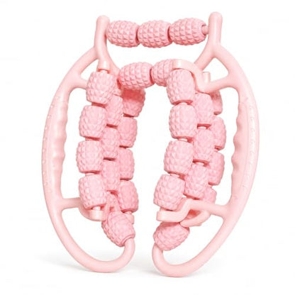 29-Wheel Leg Roller Massager, Manual Muscle Roller Tool for Calves, Thighs and Arms, Pink - size: 29-Wheel