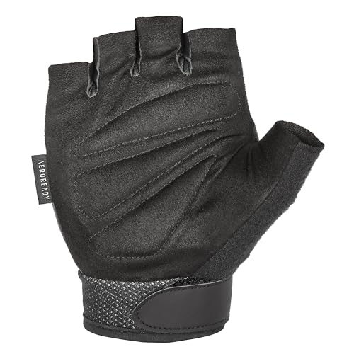 adidas Essential Training & Weightlifting Gloves, Fingerless Workout Gloves - color: White, size: Large