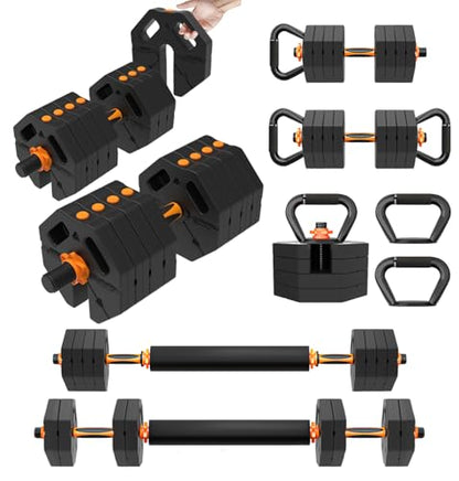 Adjustable Dumbbell Set 20LBS 30LBS 40LBS Weights Set for Men Women - style: 40 LBS