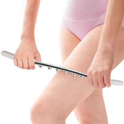 Stainless Steel Gua Sha Stick, Lymphatic Drainage Massager Cellulite Remover, Pressure Point Muscle Scraper Tool, Maderoterapia Kit for Body Sculpting, Fascia Massage, Myofascial Release - size: Fascia Stick