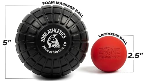 Zone Deep Tissue Massage Ball – Trigger Point Therapy, Myofascial Release, Muscle Recovery, Mobility Tool – Firm Lacrosse Ball (Single) - color: Lacrosse Ball