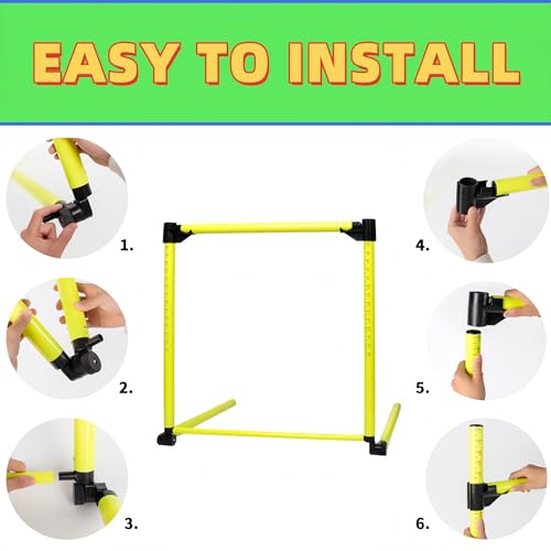 3 Pack Adjustable Height Hurdles Training Equipment, 12-26 Inch