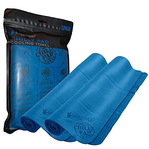 FROGG TOGGS Chilly Pad Cooling Towels, 2 Pack, 33" x 13" - color: Blue - 2 Pack