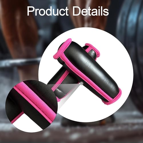 2Pcs Handle Weights Walking Weights Workout Handheld Sandbag Soft Dumbbells with Hand Strap for Fitness Jogging Dance Adults - color: Black Pink