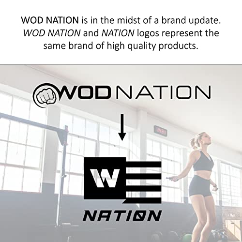 WOD Nation Adjustable Speed Jump Rope For Men, Women & Children - Blazing Fast Fitness Skipping Rope Perfect for Boxing, MMA, Endurance