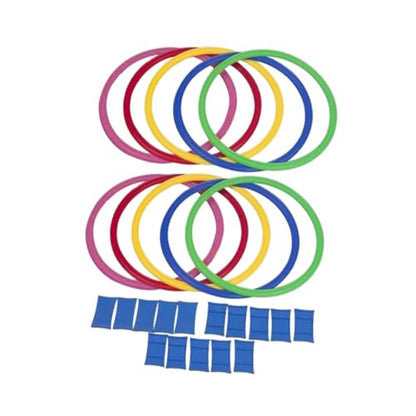 Agility Training Rings Set (10Pcs) - Multi-Purpose Fitness Equipment for Soccer, Rugby, Kids Hopscotch
