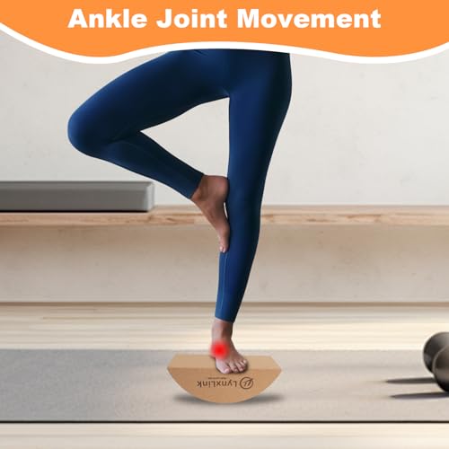 2 Pack Half-Moon Calf Stretcher | Foot Stretcher for Plantar Fasciitis, Cork Yoga Block, Foot & Leg Muscle Stretching - Ideal for Athletes, Yoga Practitioners & Pain Relief